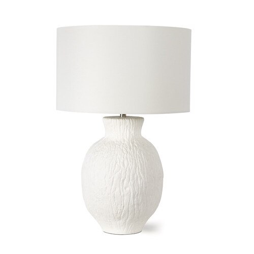 White bark textured coastal lamp